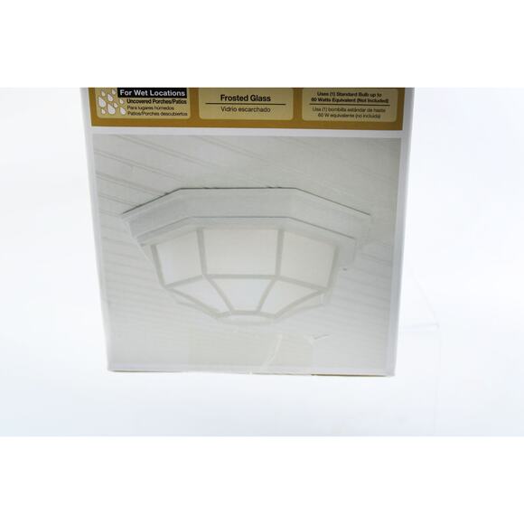 Exterior‎ Ceiling Light Hampton Bay Exterior Ceiling Light White Finish 240 216 - Picture 11 of 12